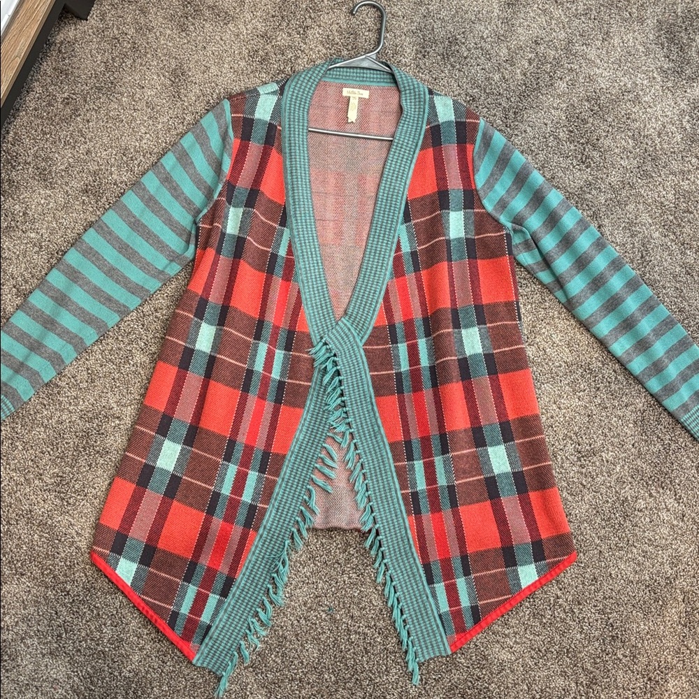 Matilda Jane Plaid Fringe Shawl